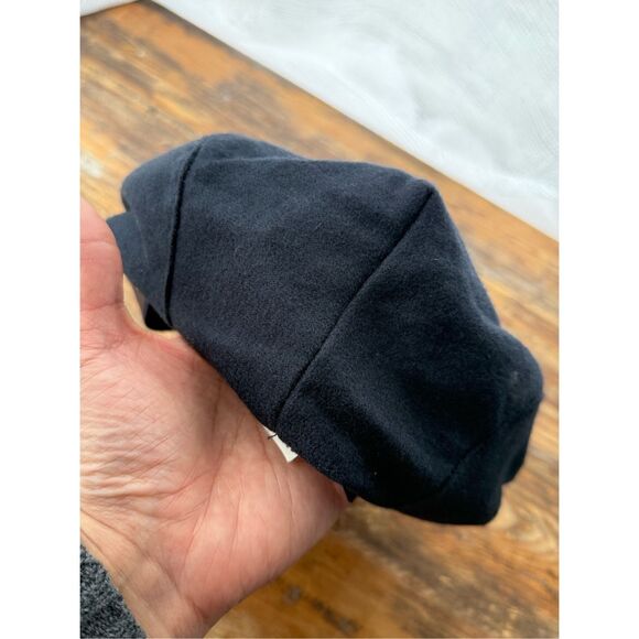 VTG L.L. Bean Men's 100% Wool Newsboy Cabbie Flat Cap Hat Blue Small - Picture 2 of 6
